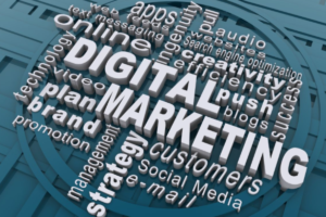 digital marketing word cloud graphic